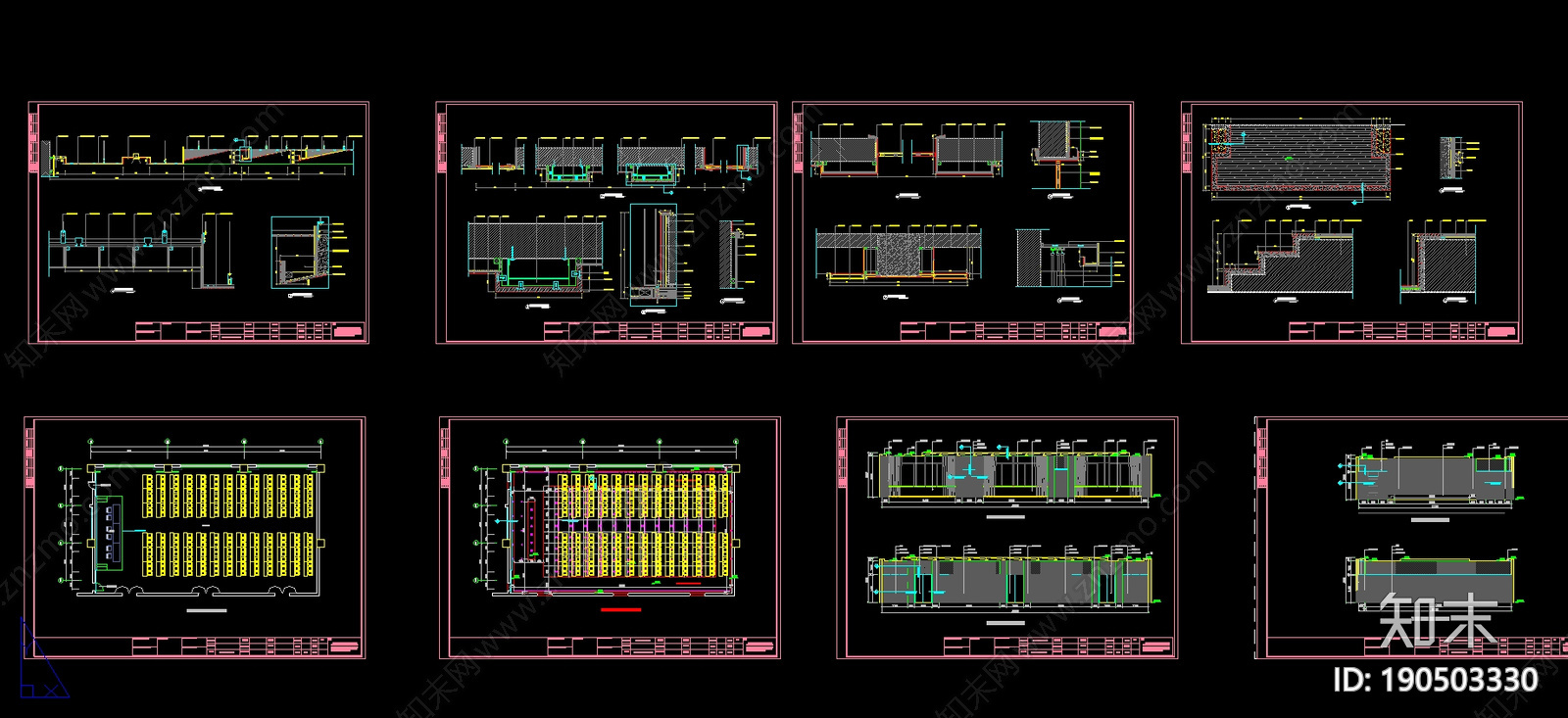教室cad施工图下载【ID:190503330】