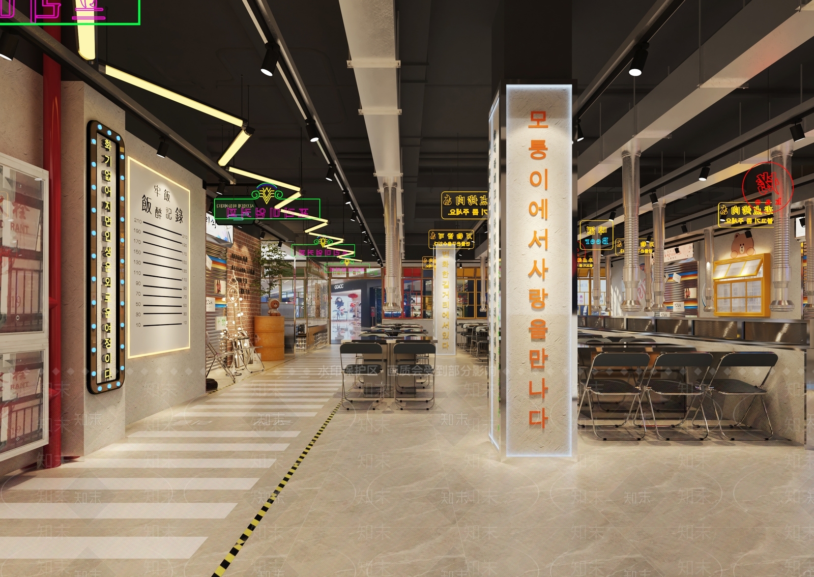 工业风烤肉店3D模型下载【ID:390503297】
