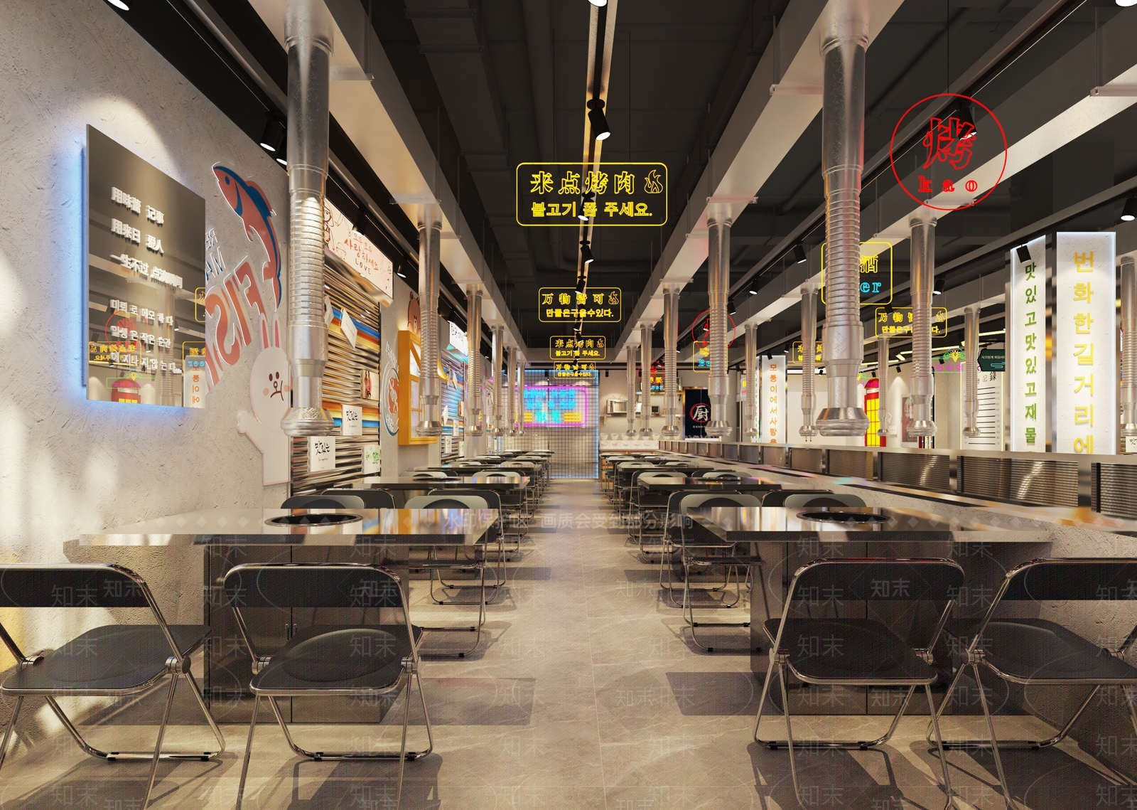 工业风烤肉店3D模型下载【ID:390503297】
