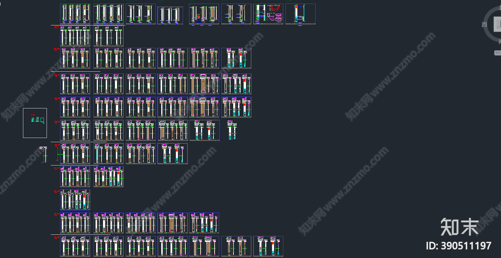 罗马柱施工图下载【ID:390511197】