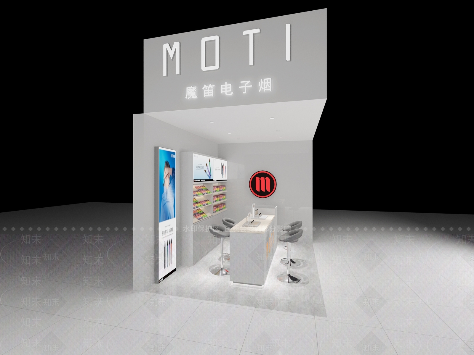 现代商店门头门面3D模型下载【ID:990522576】