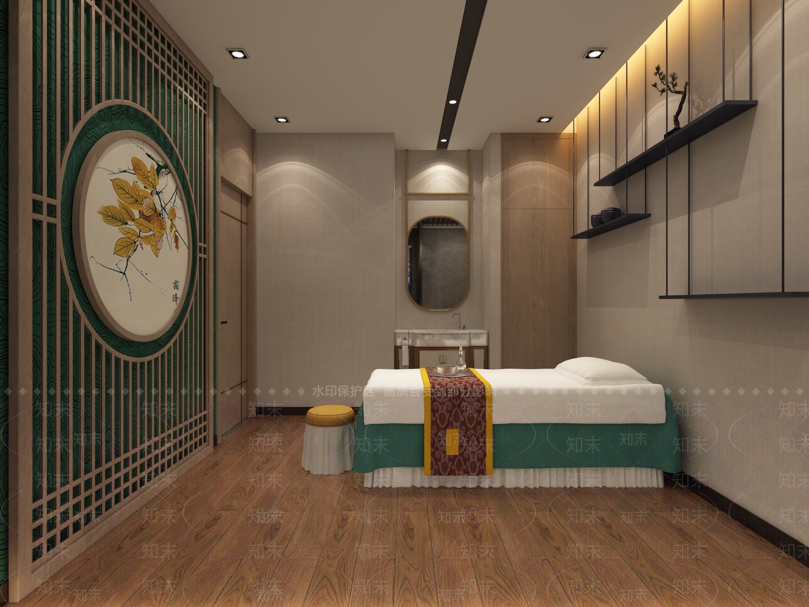 新中式足浴会所3D模型下载【ID:390536425】