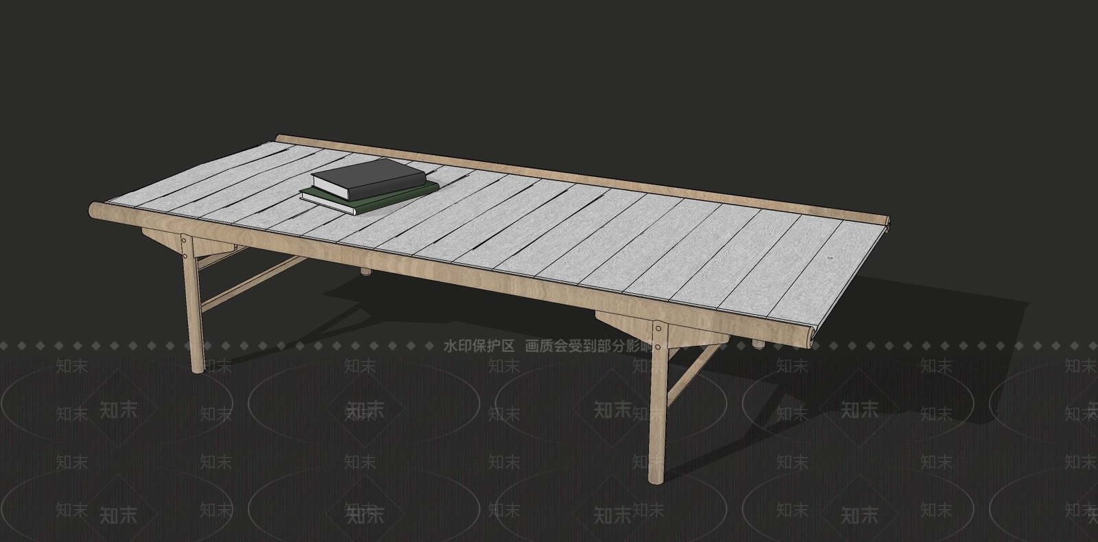 新中式床尾凳SU模型下载【ID:890604789】