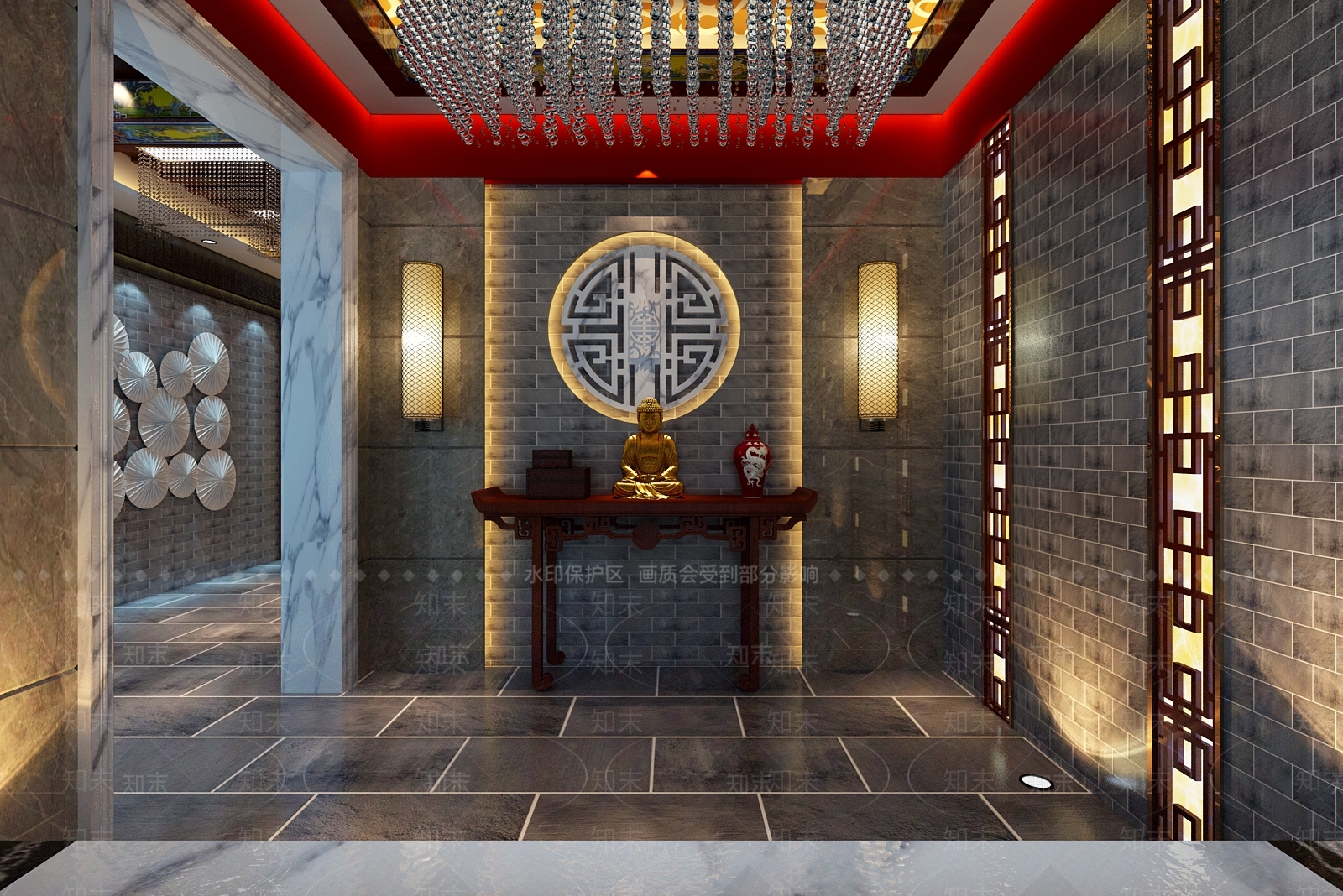新中式足浴会所3D模型下载【ID:790644108】