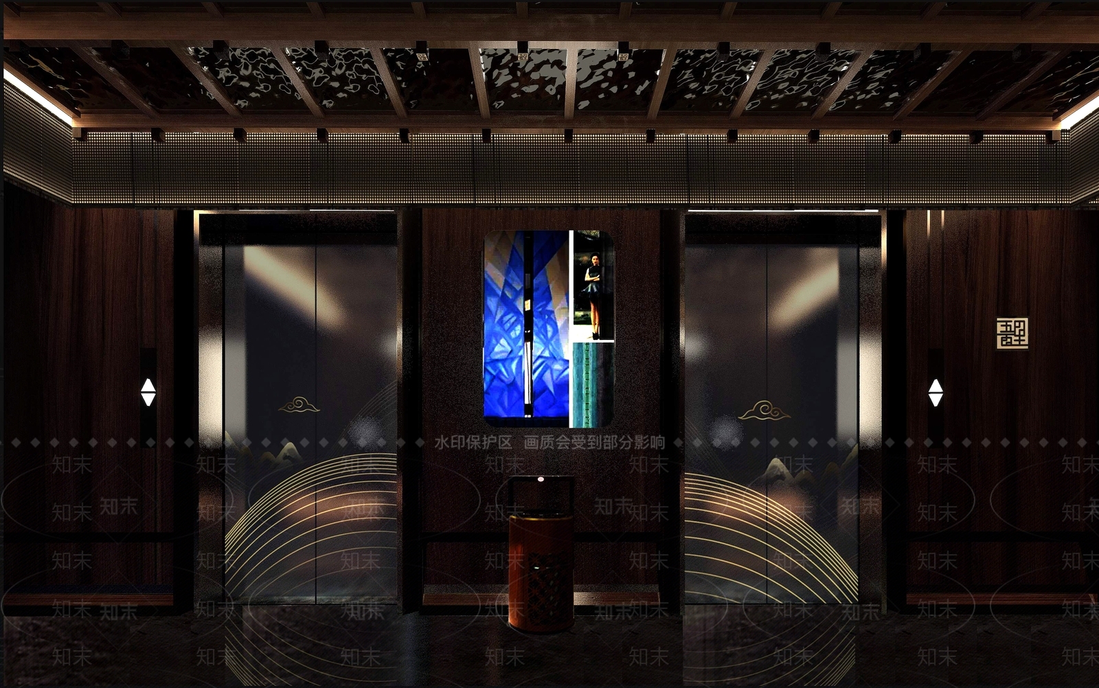 新中式足浴会所3D模型下载【ID:790645105】