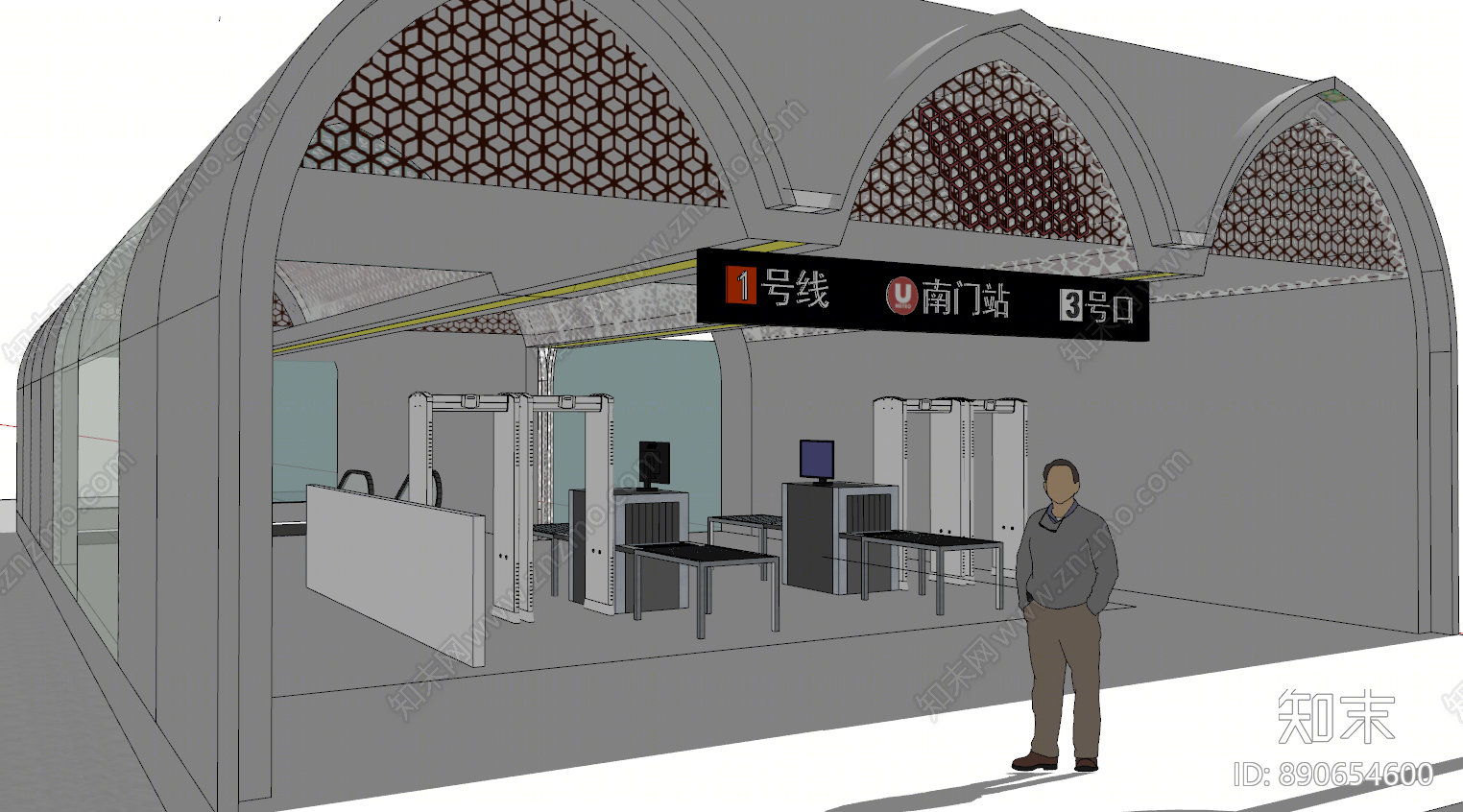 现代地铁SU模型下载【ID:890654600】