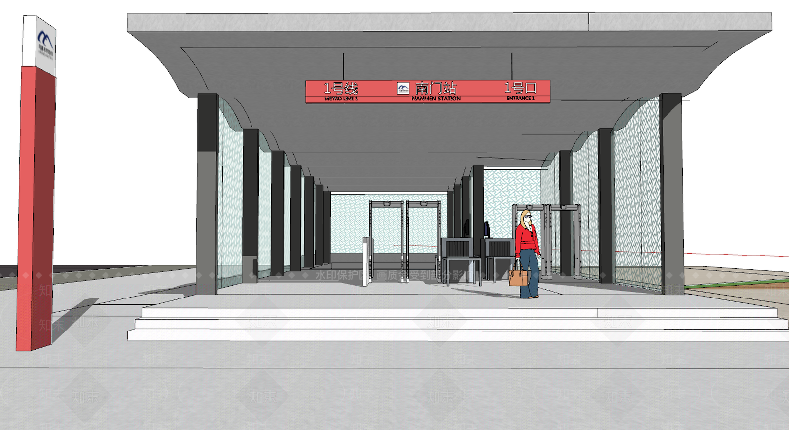 现代地铁SU模型下载【ID:890654657】