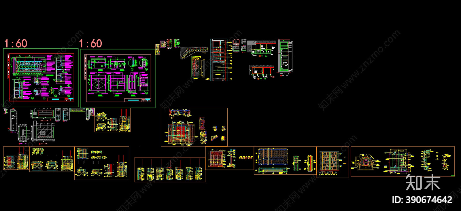 酒柜施工图下载【ID:390674642】
