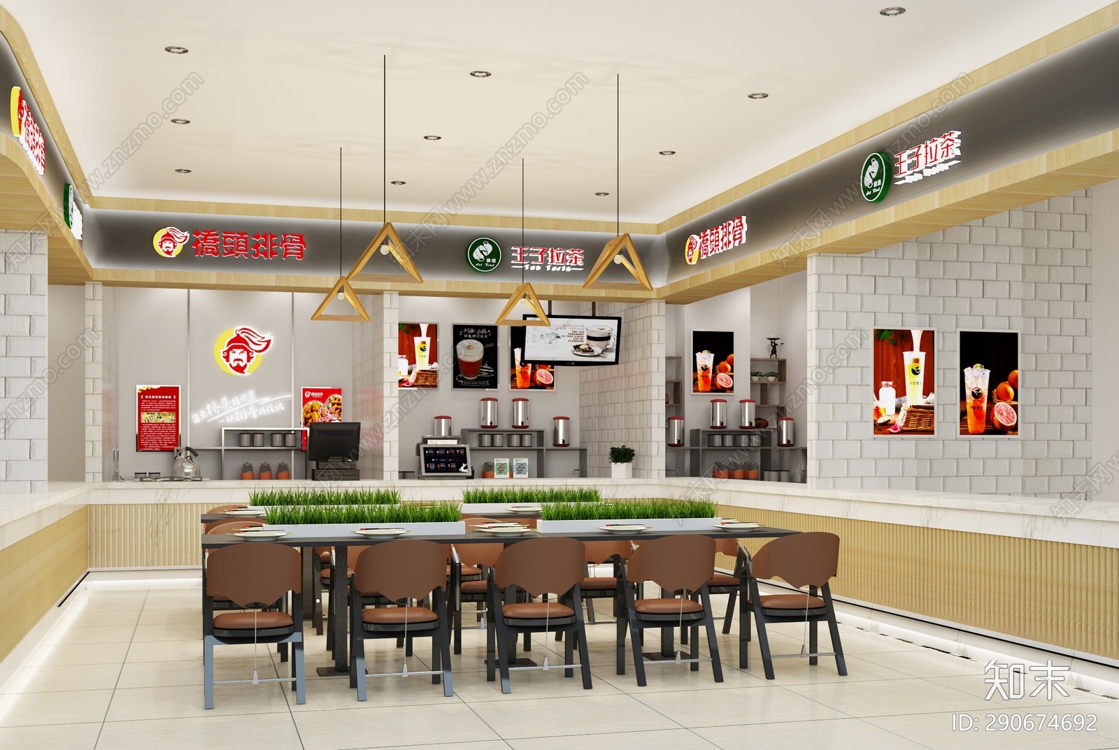 现代快餐店3D模型下载【ID:290674692】