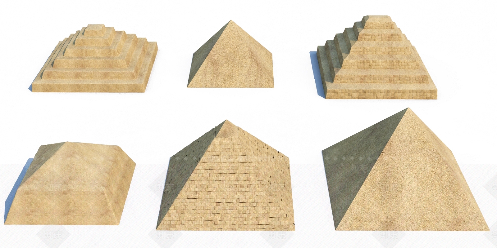 现代金字塔3D模型下载【ID:390680236】