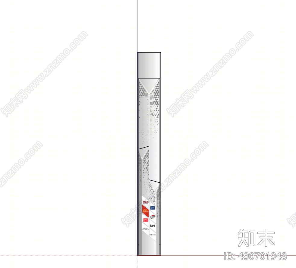 现代指示牌SU模型下载【ID:490701948】