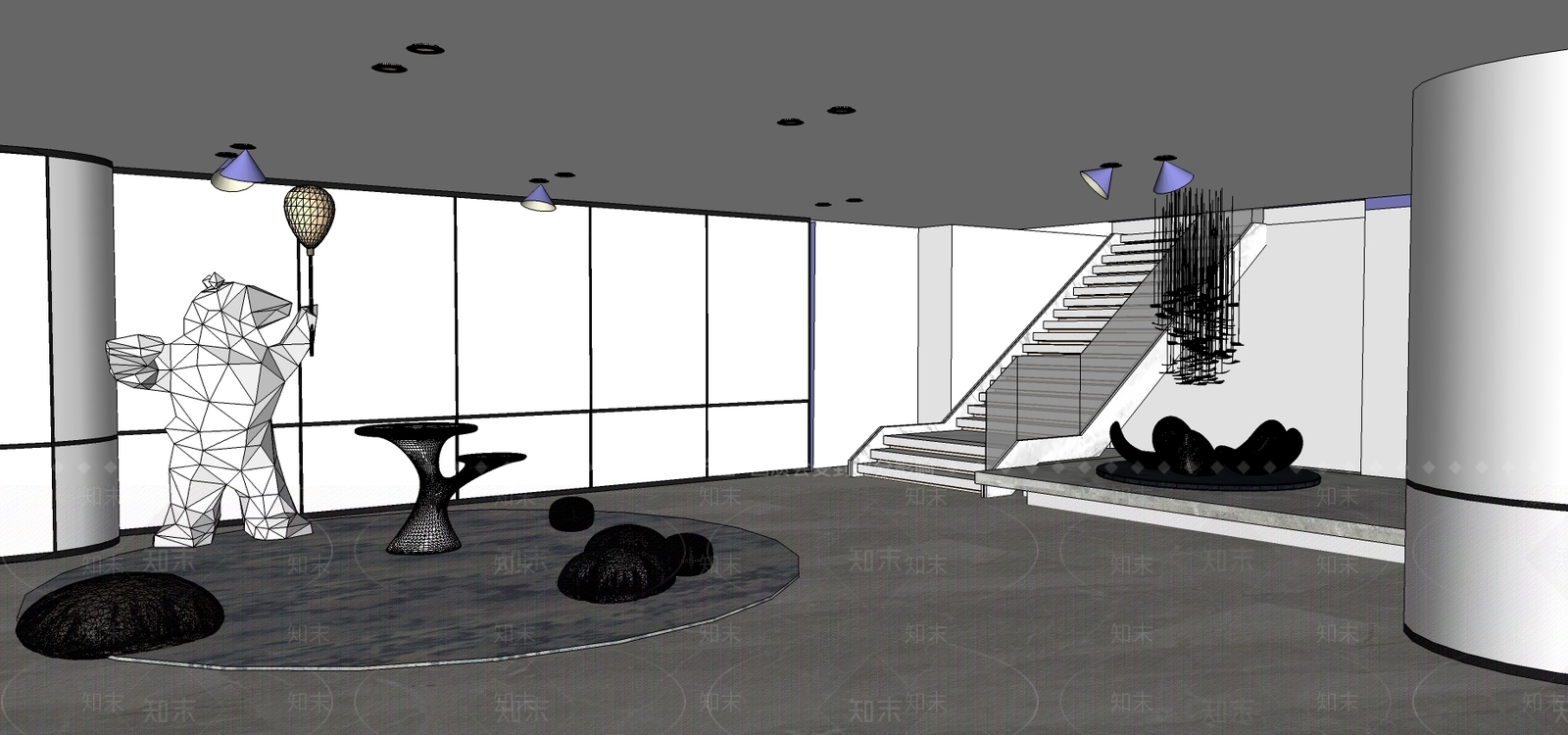【SU悬赏模型】现代儿童活动区SU模型下载【ID:590767433】