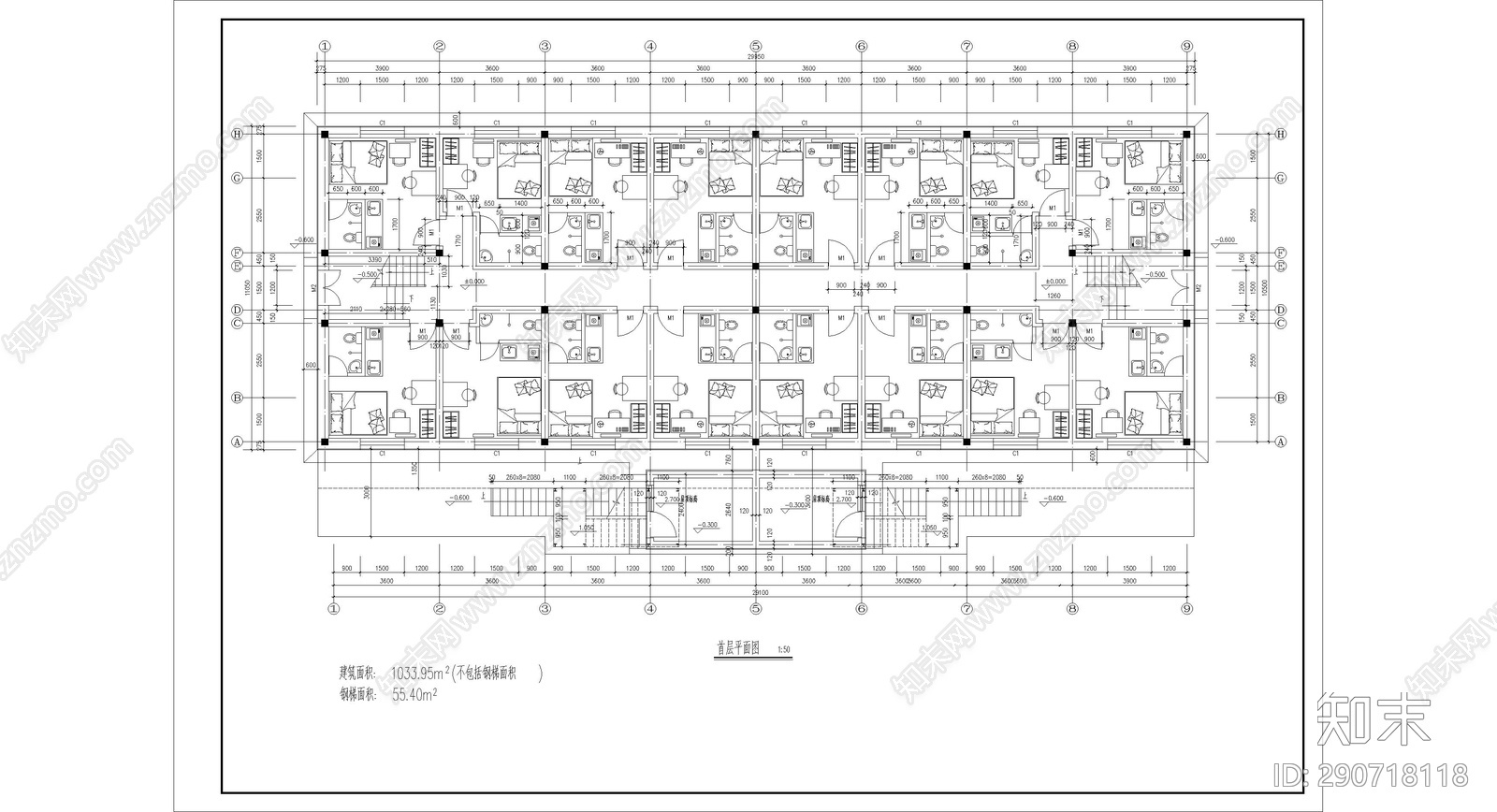 现代出租屋施工图下载【ID:290718118】