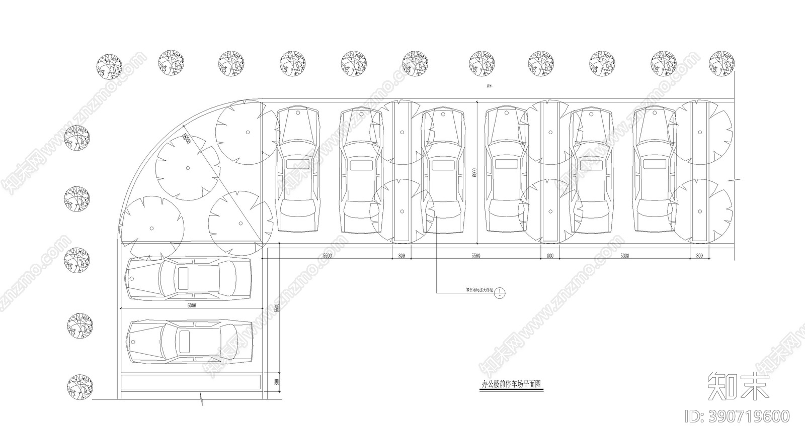 现代停车场cad施工图下载【ID:390719600】