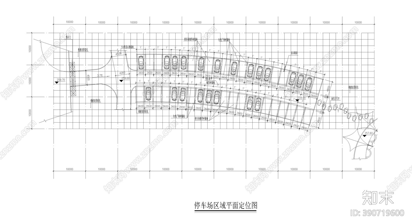 现代停车场cad施工图下载【ID:390719600】