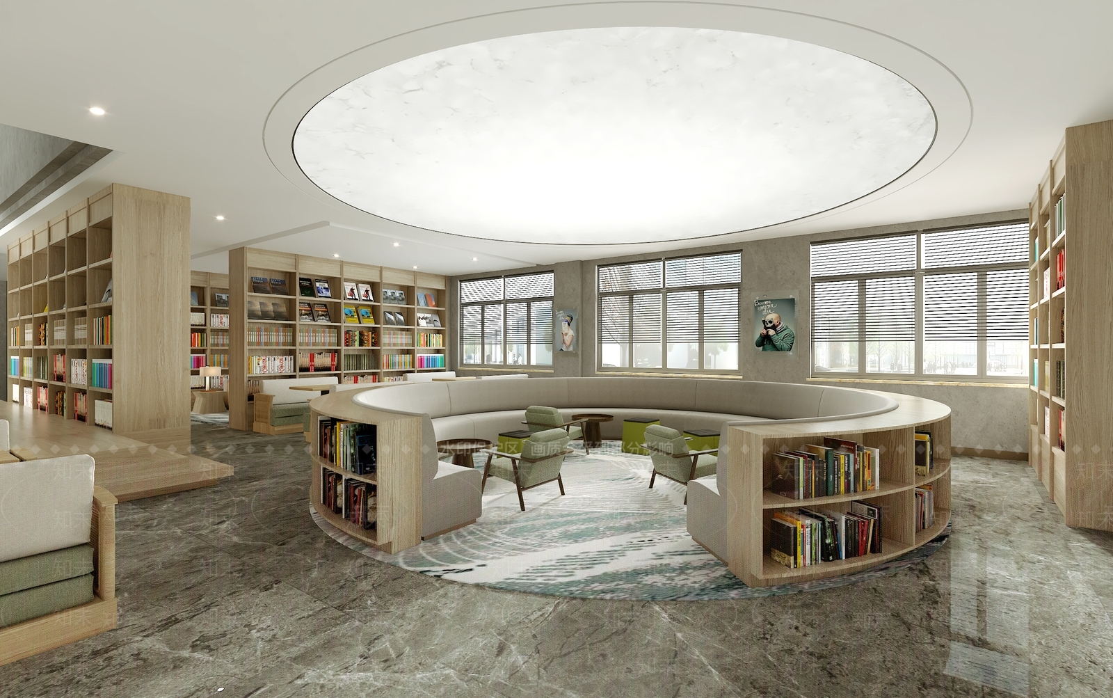 现代图书馆3D模型下载【ID:990756905】