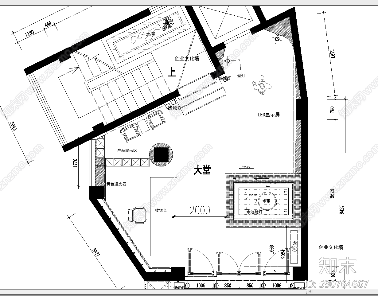 新中式足浴cad施工图下载【ID:590764667】