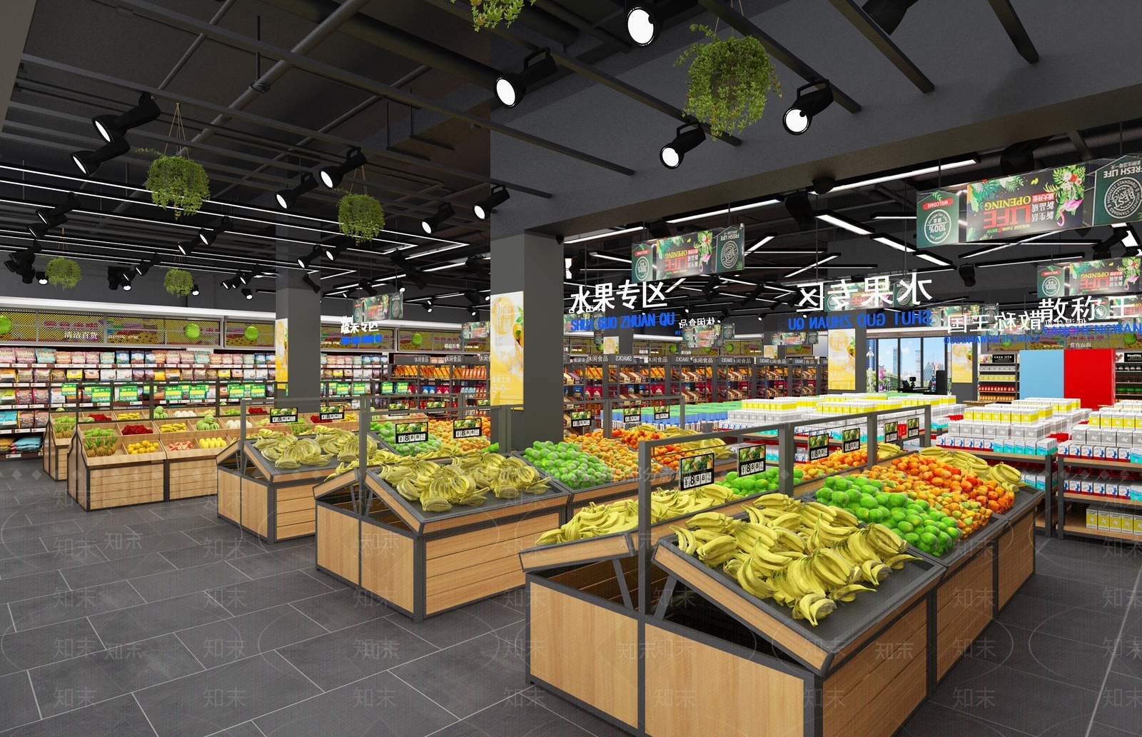 现代超市3D模型下载【ID:590790307】
