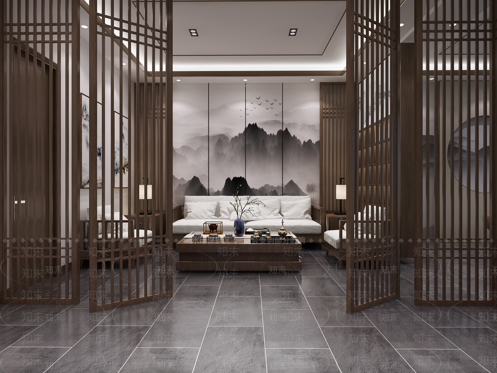 新中式足浴会所3D模型下载【ID:790777115】