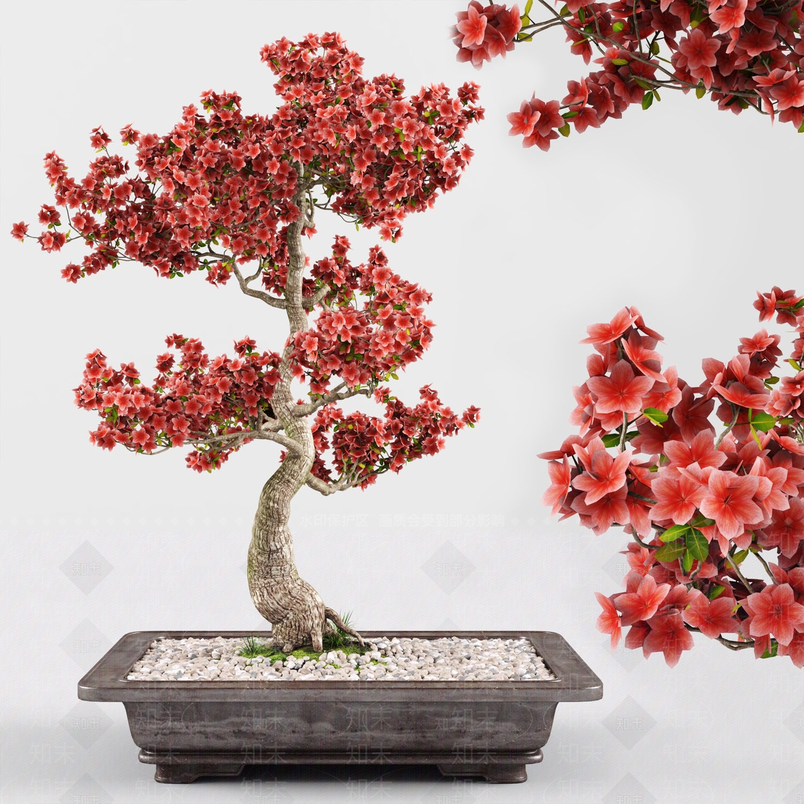 新中式盆栽3D模型下载【ID:390788823】