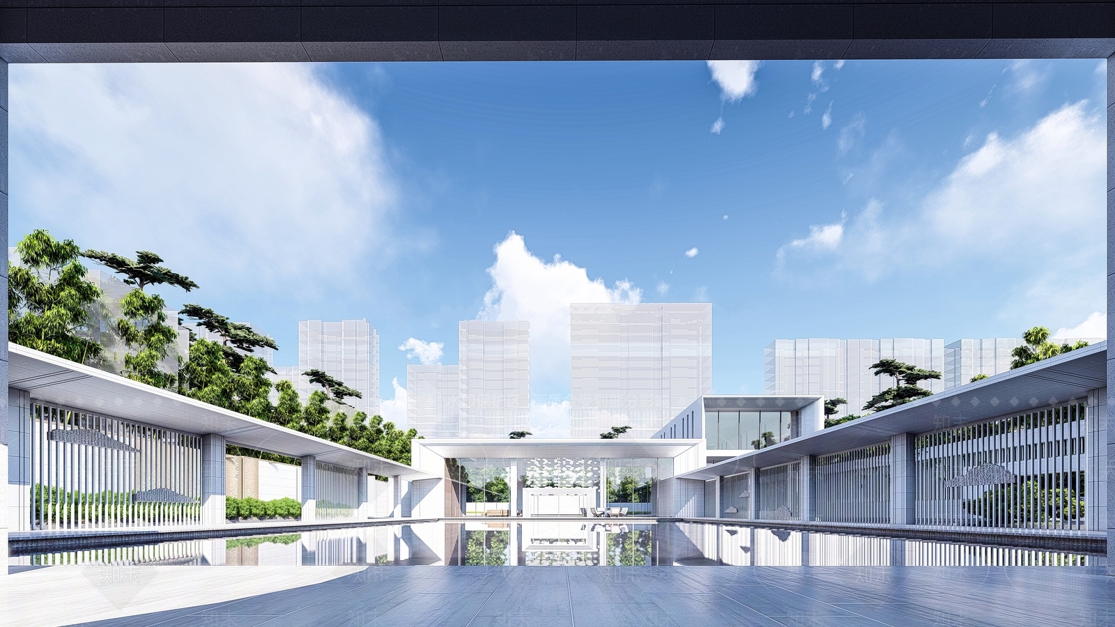 现代售楼处建筑SU模型下载【ID:790791125】
