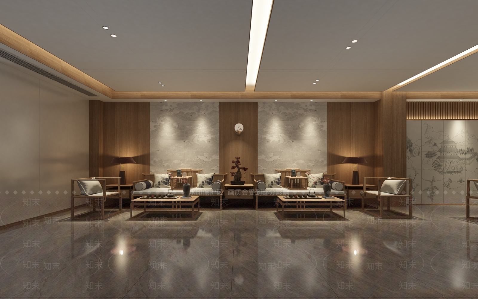 新中式足浴会所3D模型下载【ID:790793100】