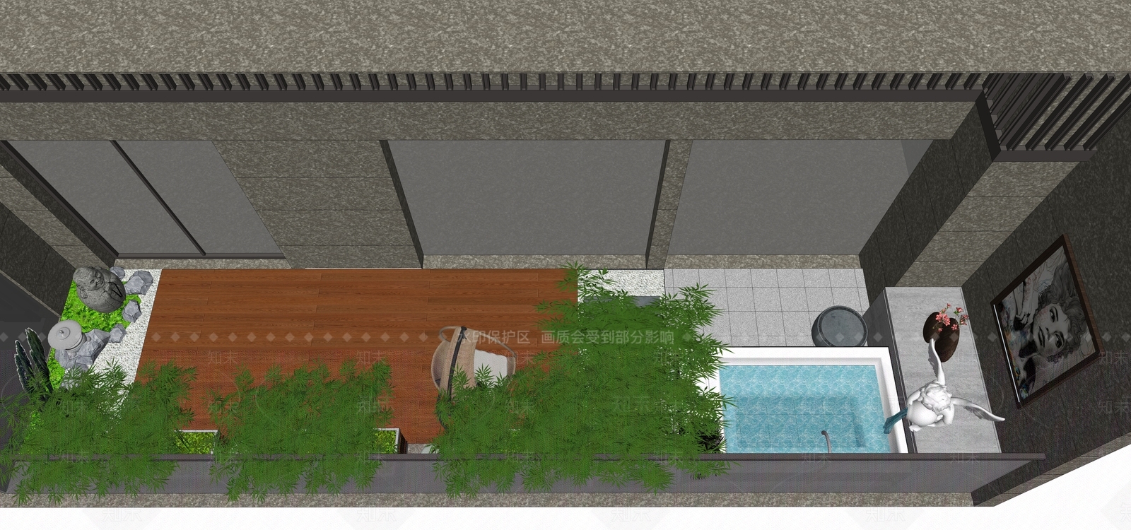 现代家居阳台SU模型下载【ID:690798551】