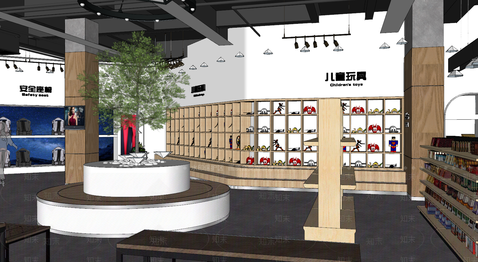现代店铺SU模型下载【ID:390797239】