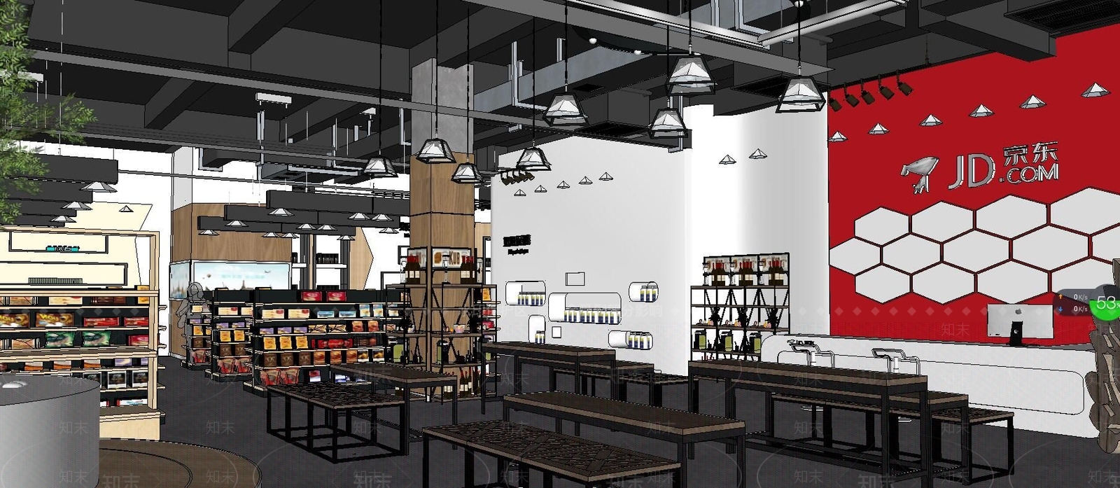 现代店铺SU模型下载【ID:390797239】