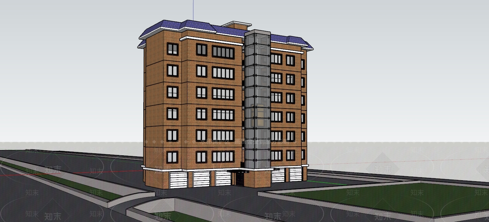 现代住宅SU模型下载【ID:390800424】