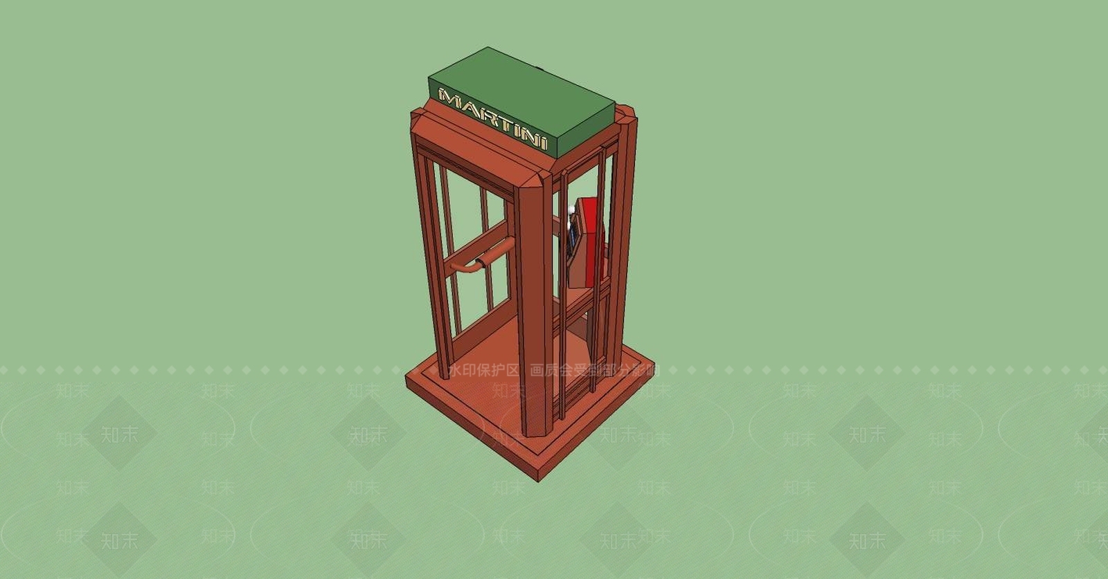 现代小公建SU模型草图