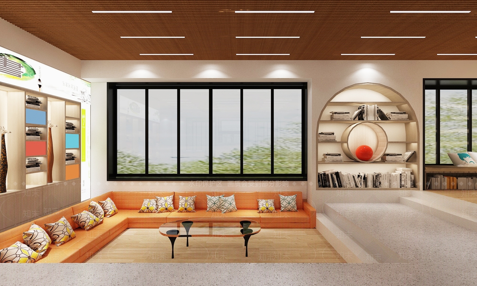 现代图书馆3D模型下载【ID:890810223】