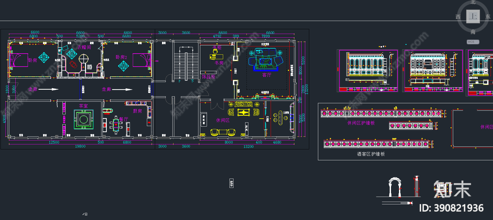整体家居施工图下载【ID:390821936】