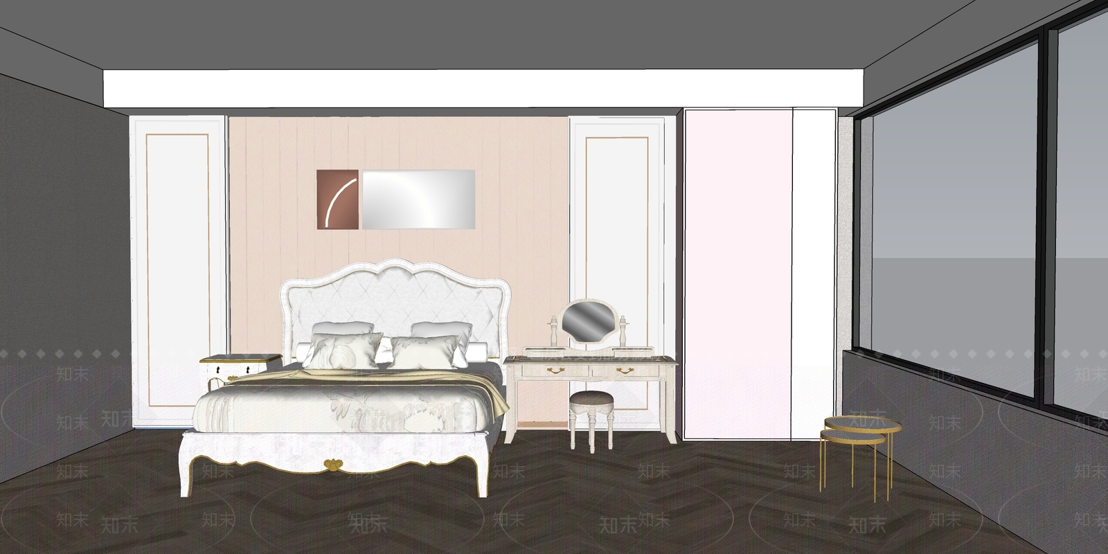 美式儿童房SU模型下载【ID:890862841】