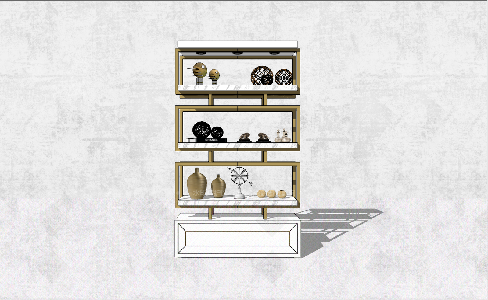 现代展示架SU模型下载【ID:290877509】