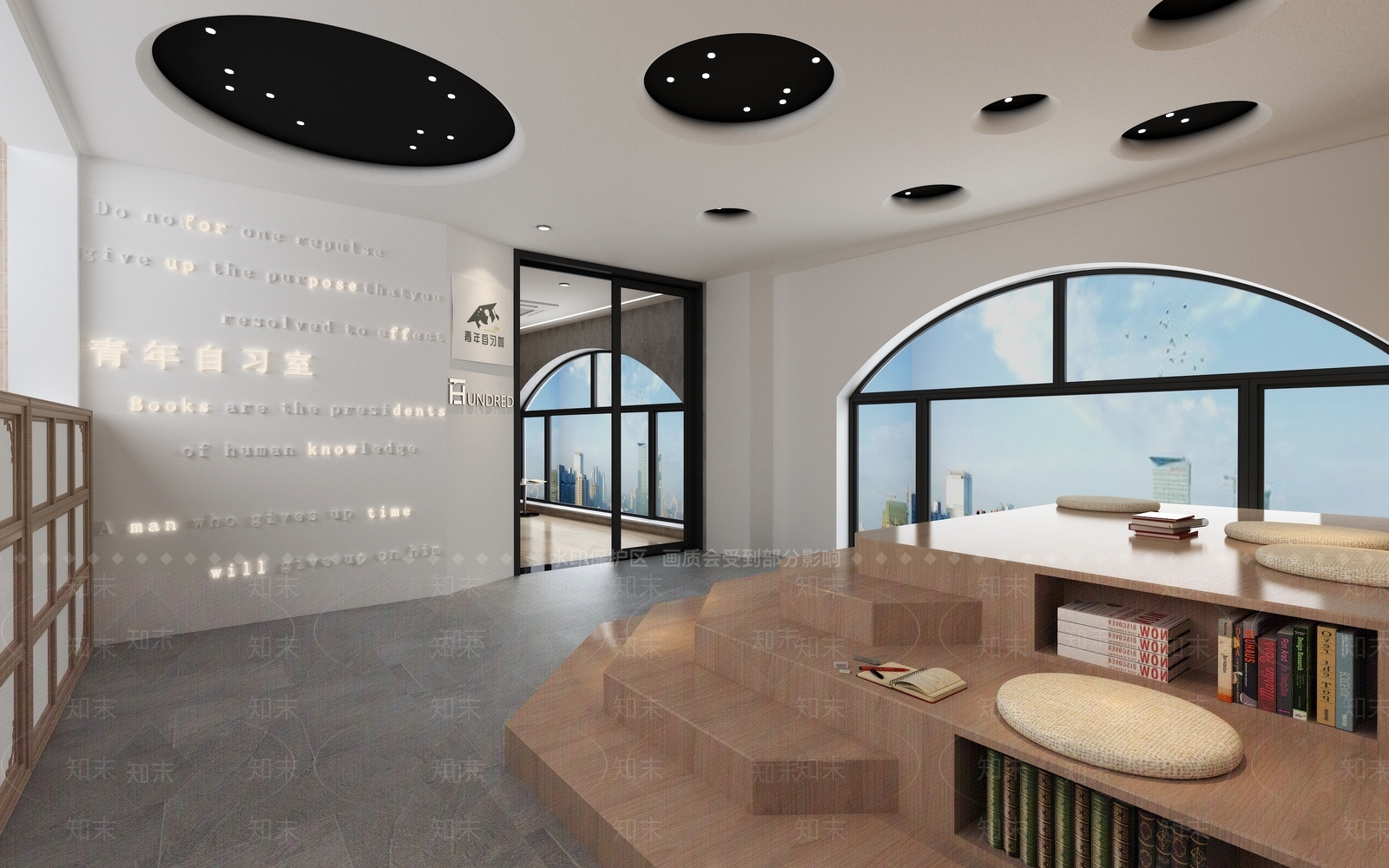 现代图书馆3D模型下载【ID:890896274】