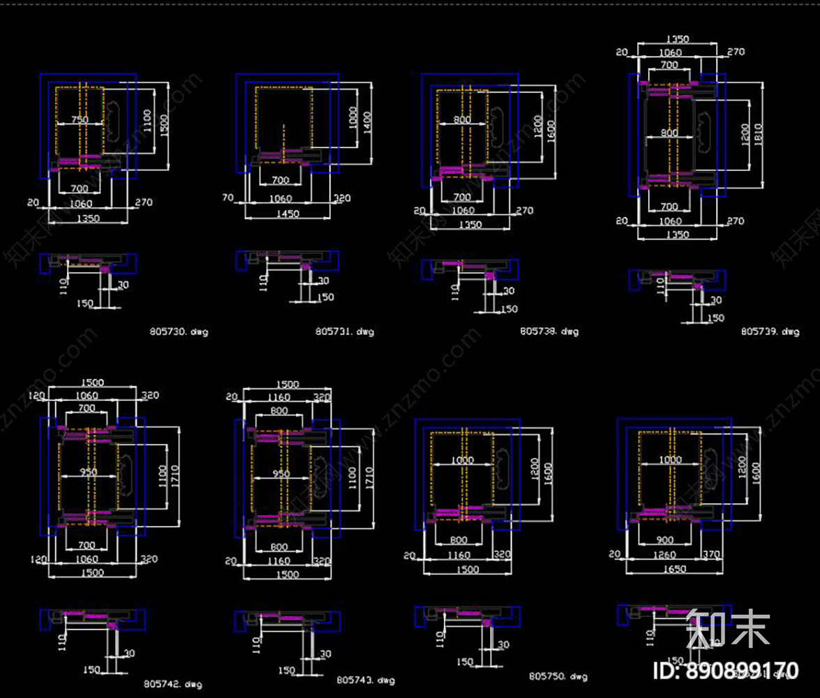 电梯施工图下载【ID:890899170】