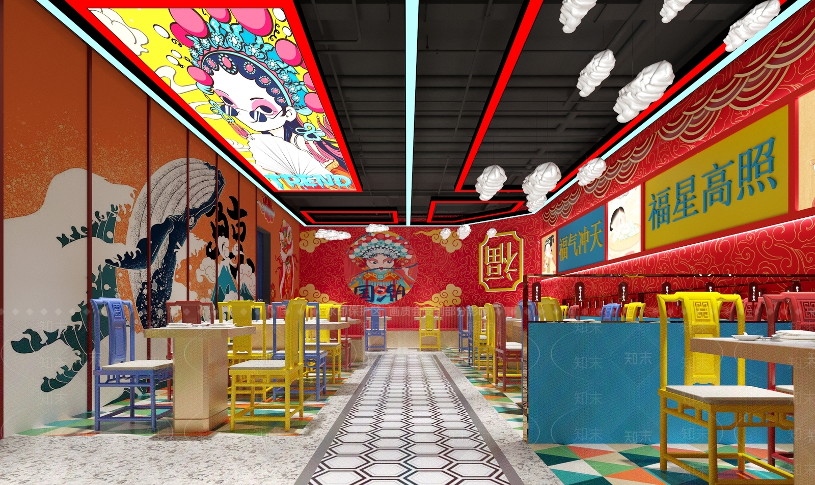 新中式火锅店3D模型下载【ID:290951755】