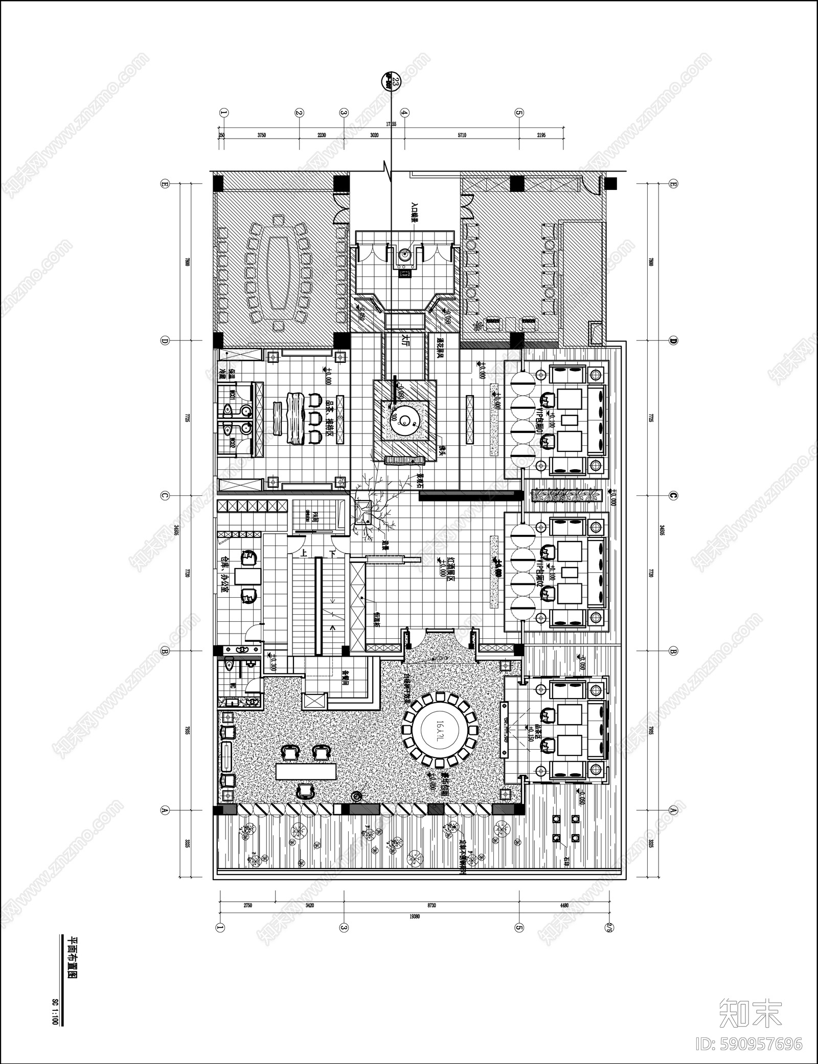 中式风格会所cad施工图下载【ID:590957696】