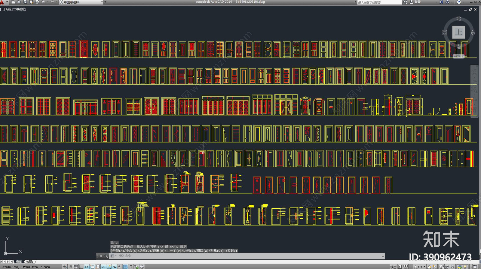 现代门窗施工图下载【ID:390962473】
