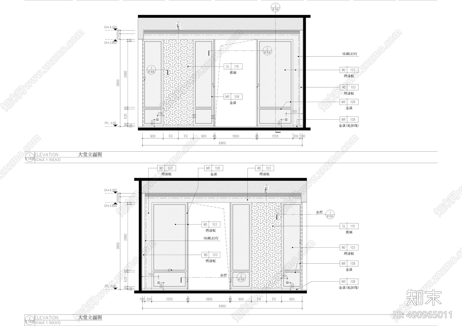 医院公区cad施工图下载【ID:490965011】