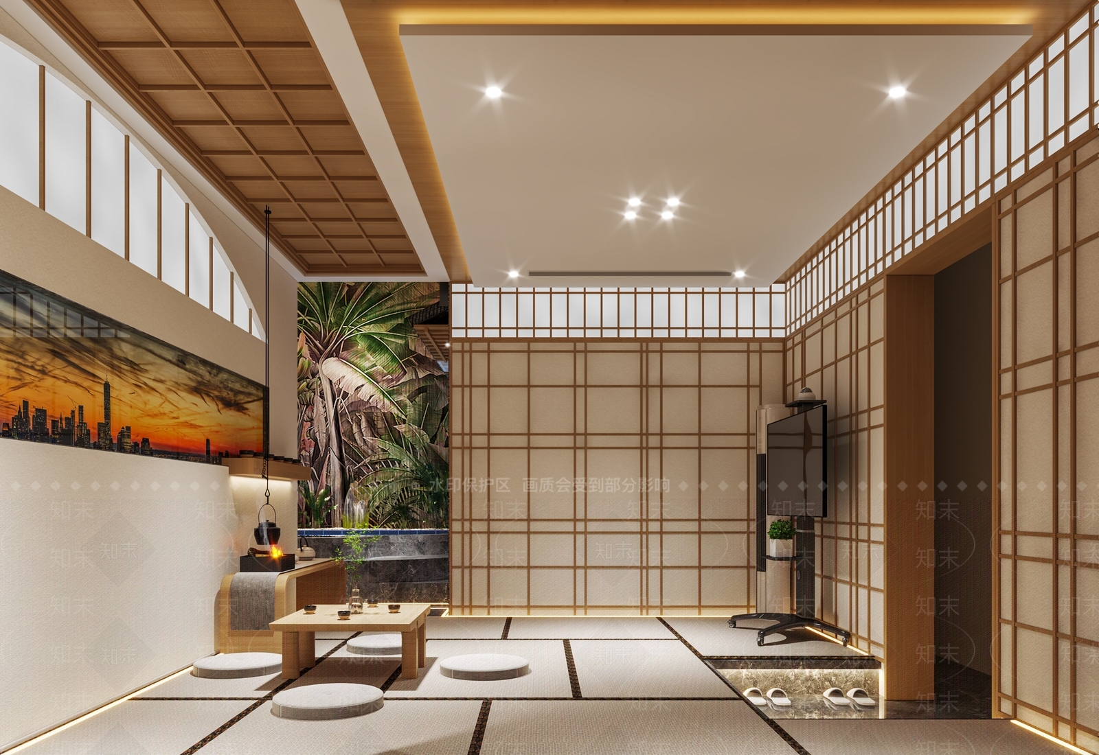 日式足浴会所3D模型下载【ID:790965156】
