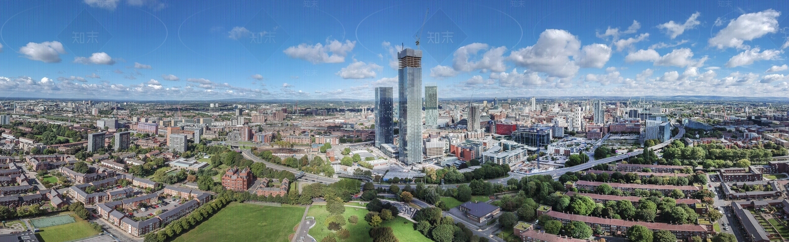 城市蓝天白云外景图贴图下载【ID:190966419】