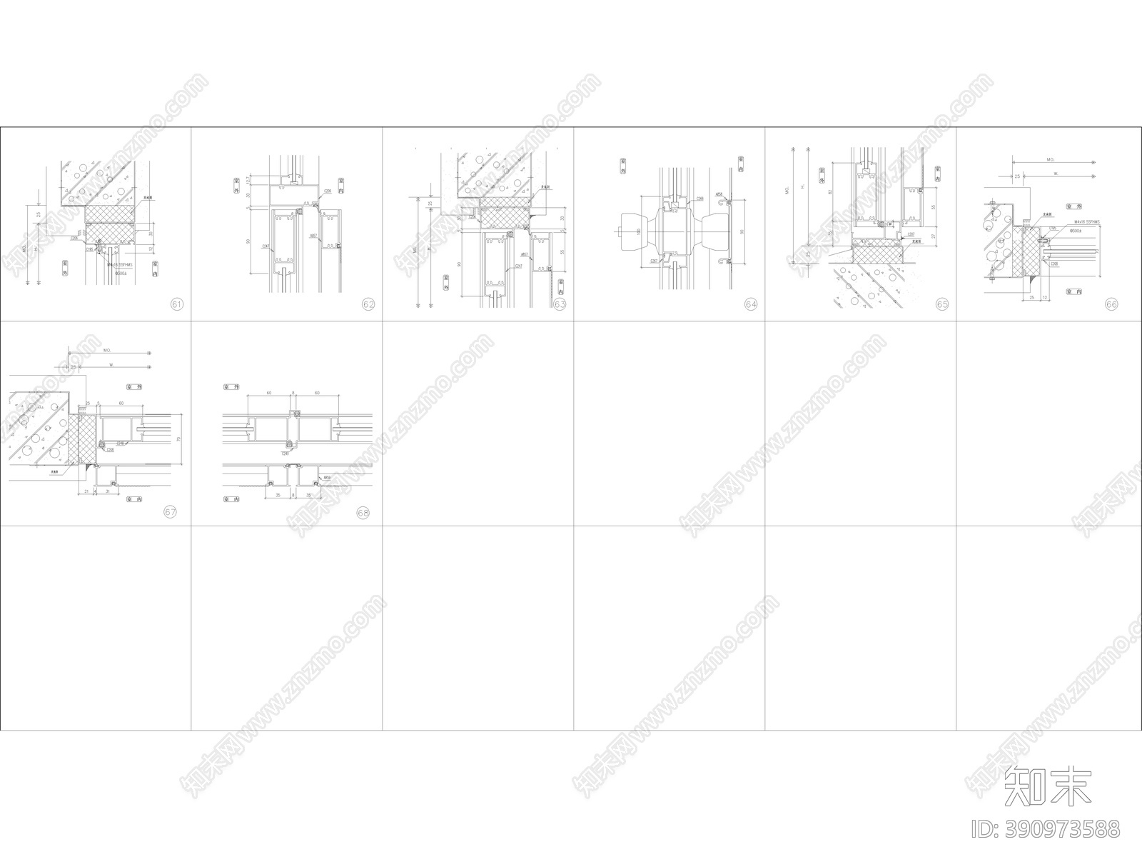 建筑门窗施工图下载【ID:390973588】