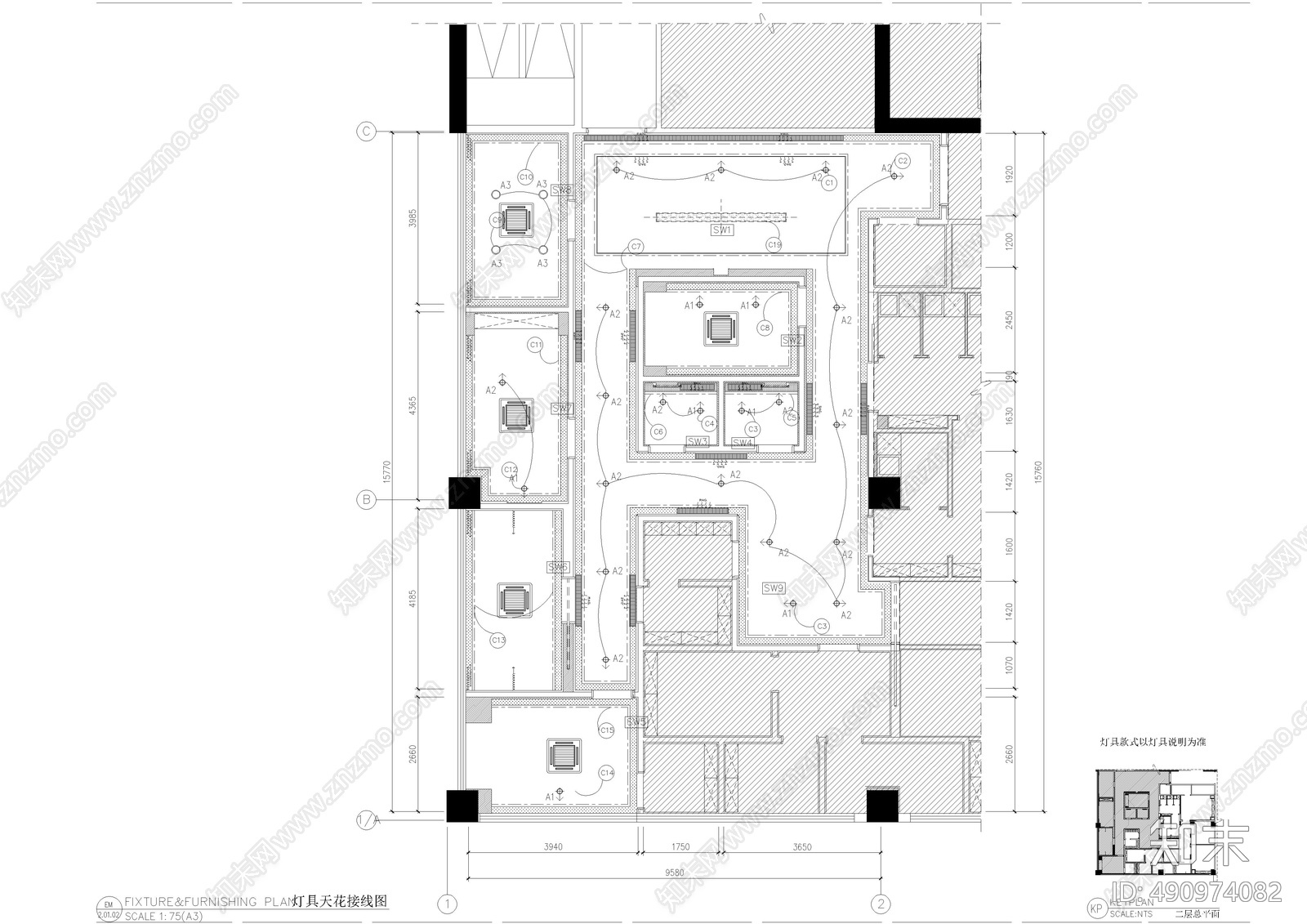 医院电路图cad施工图下载【ID:490974082】