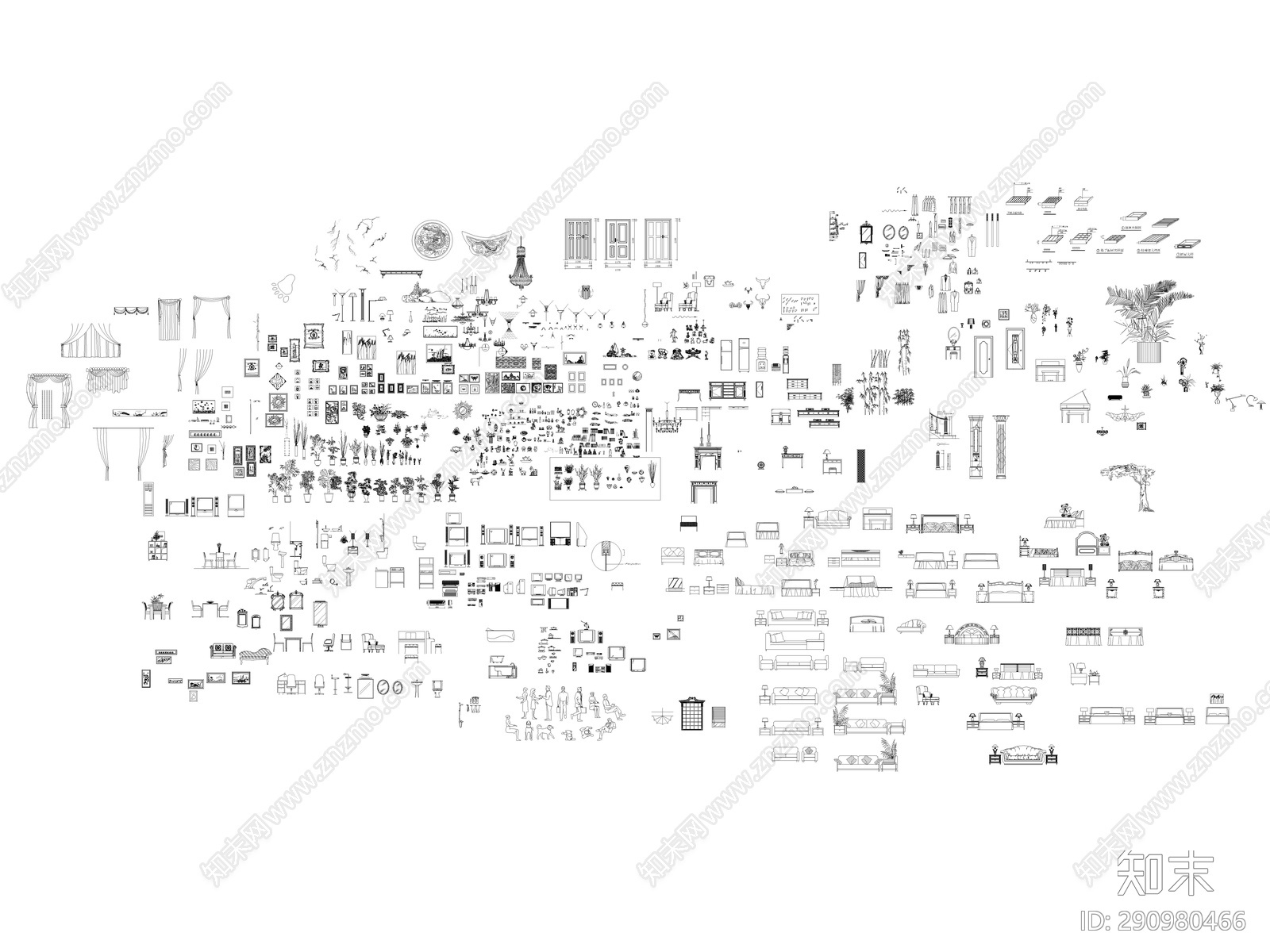 陈设摆件施工图下载【ID:290980466】