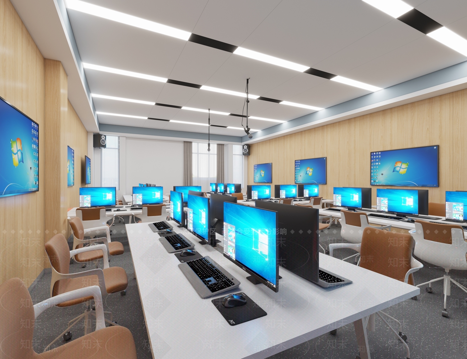 现代教室3D模型下载【ID:590982807】