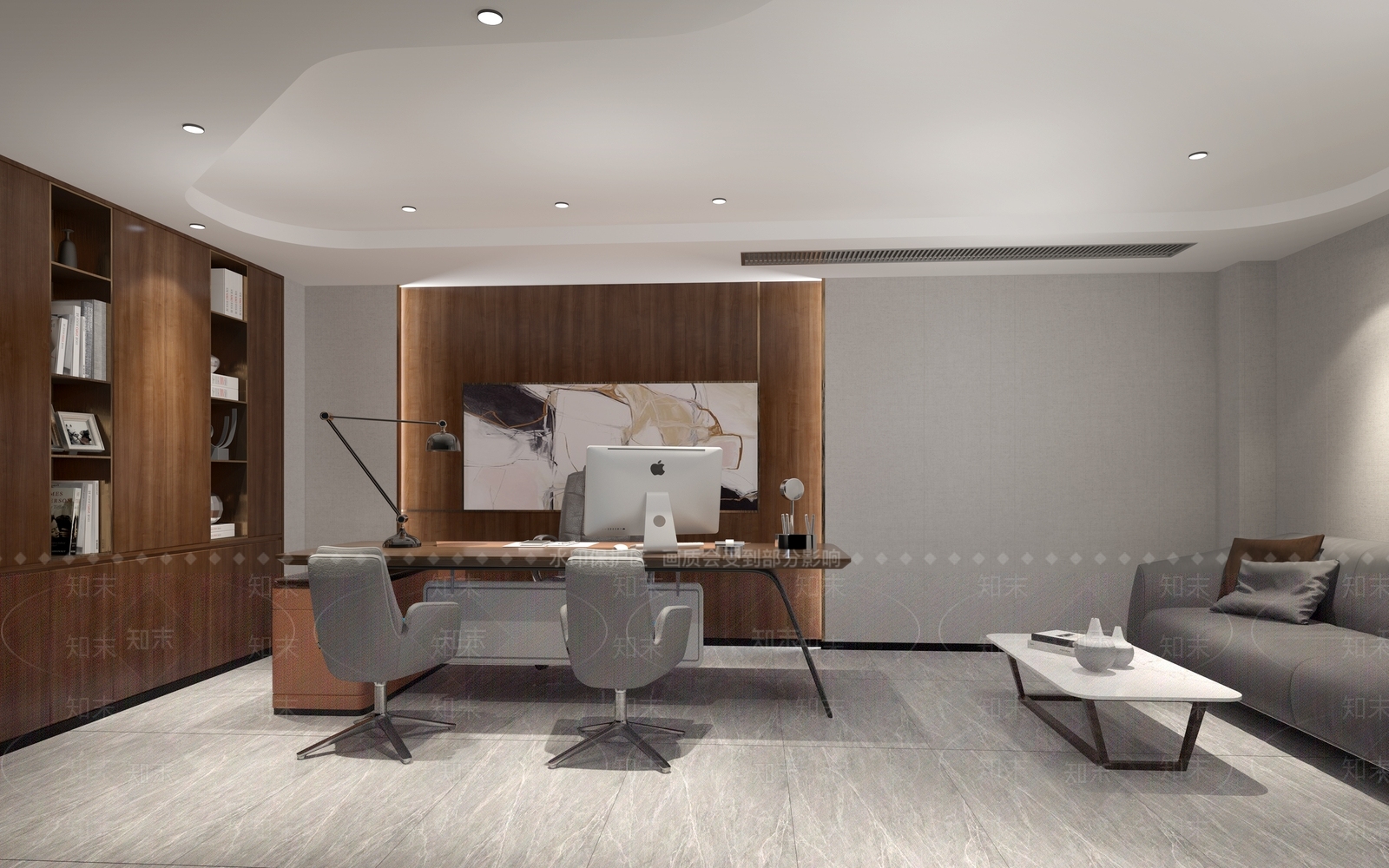 现代总裁办公室3D模型下载【ID:790991675】