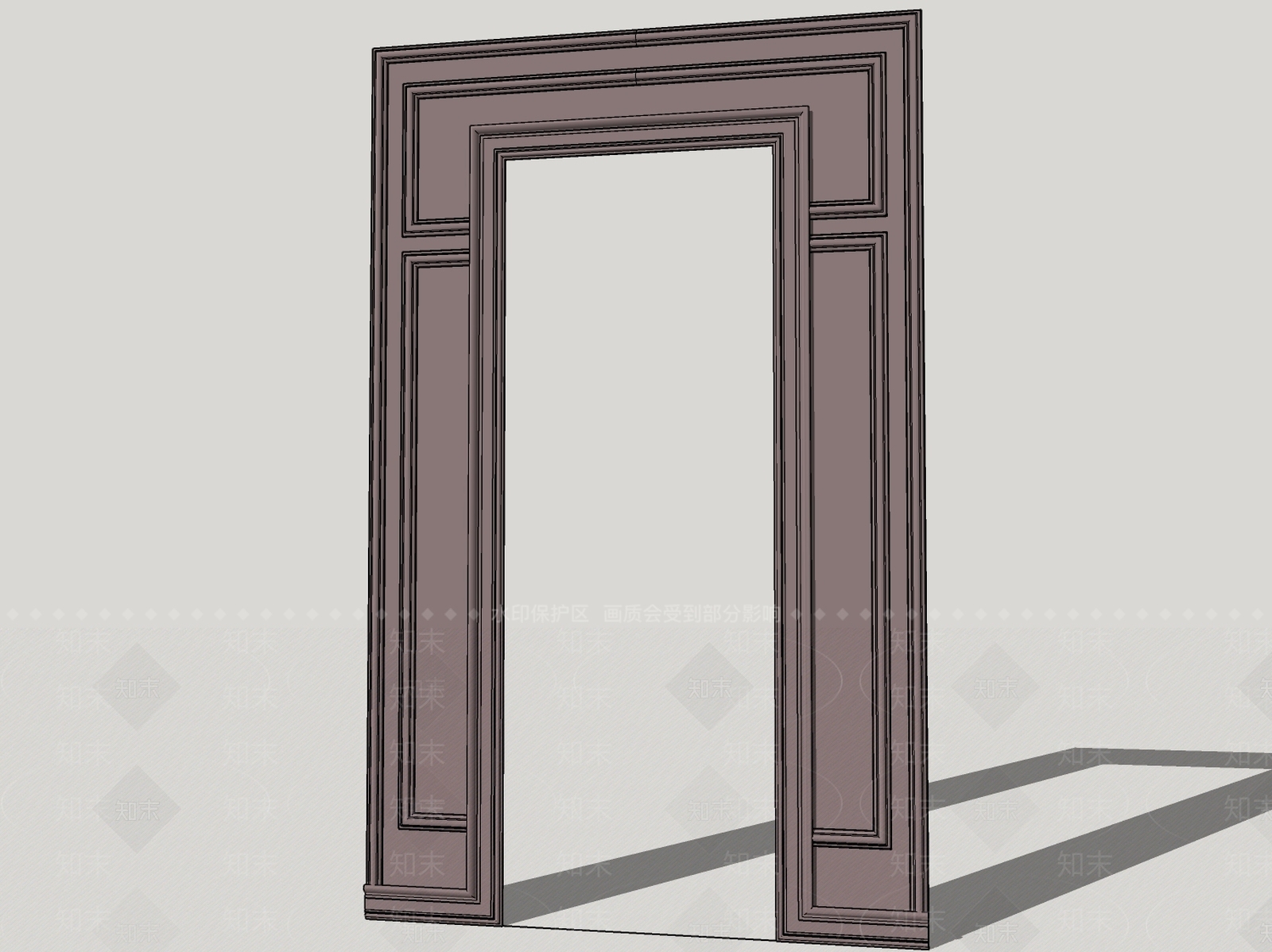 现代门框SU模型下载【ID:290996601】