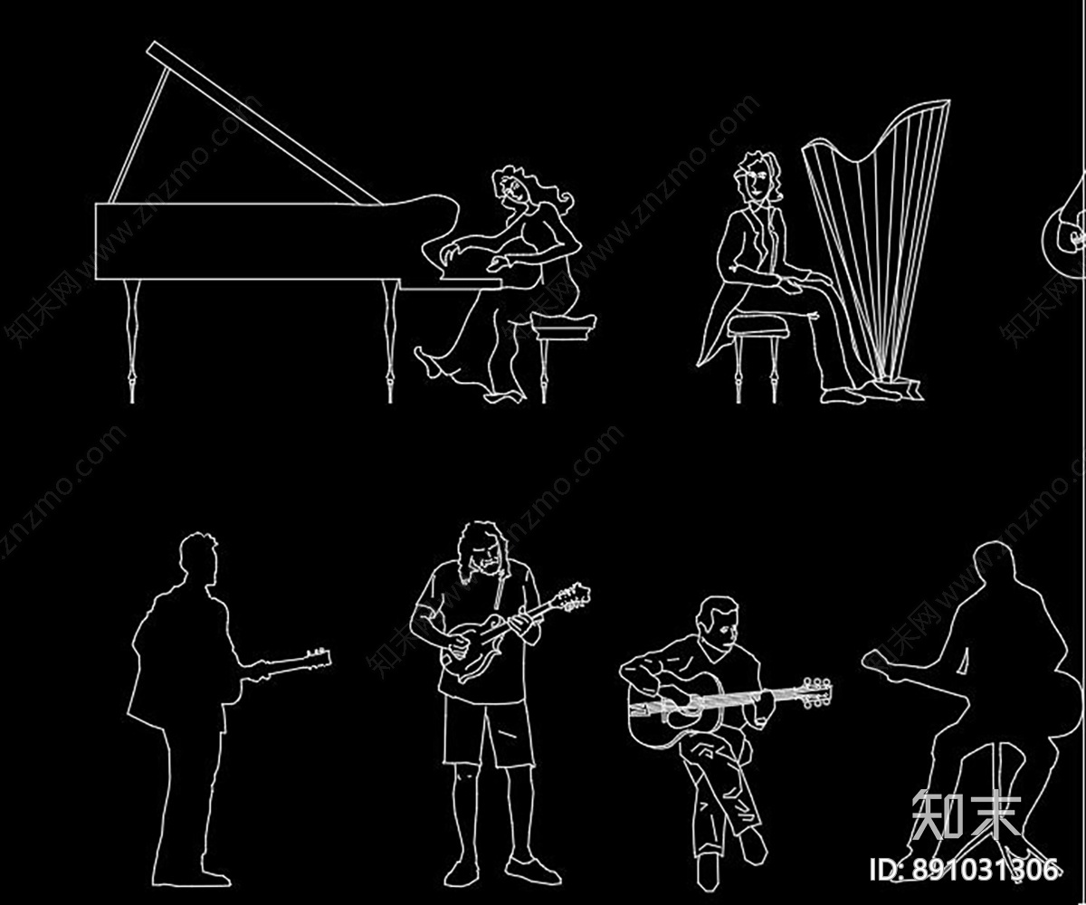 人物cad施工图下载【ID:891031306】